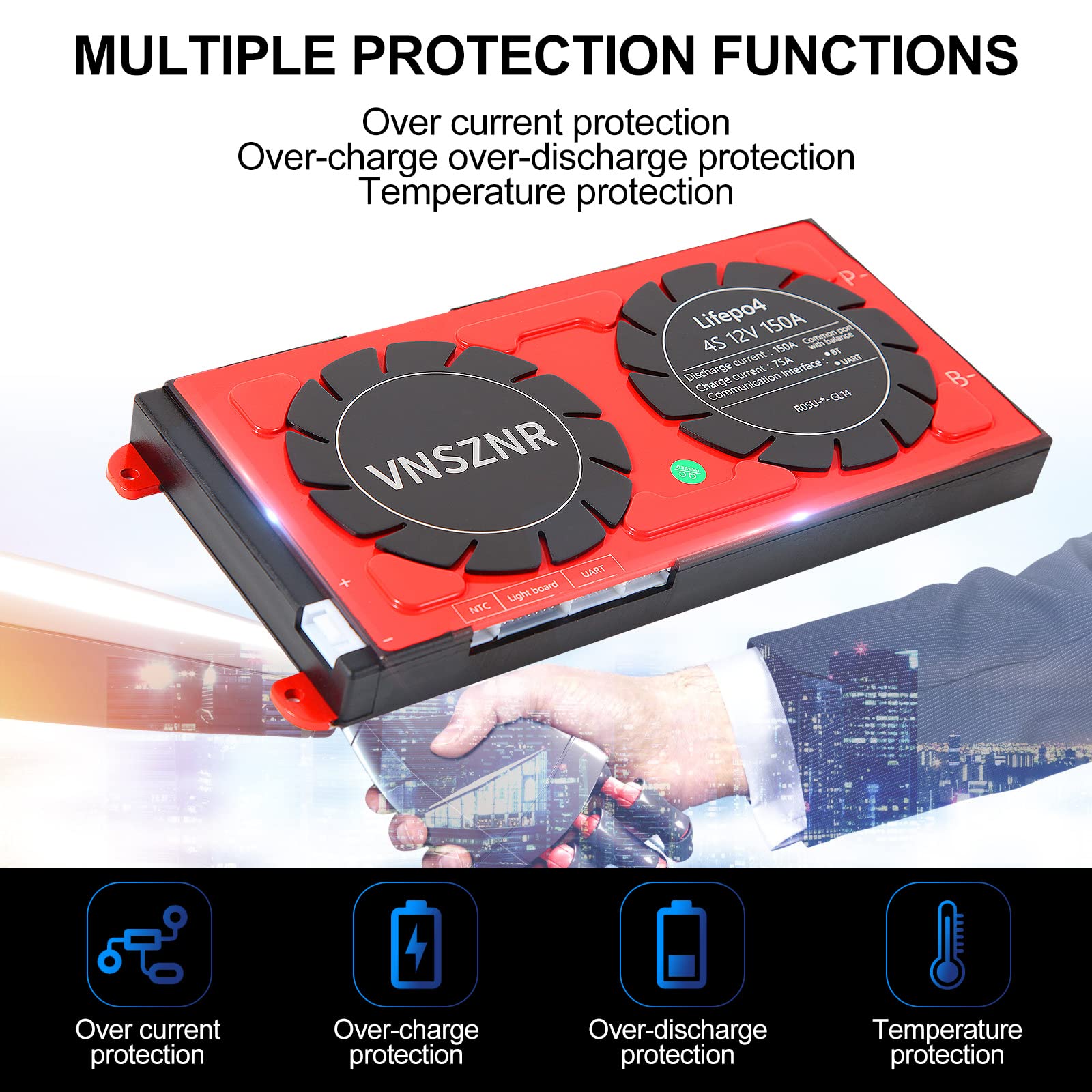 Amazon.co.jp: Bluetoothスマート LiFePO4 BMS 12V 4S 150Aリン酸鉄